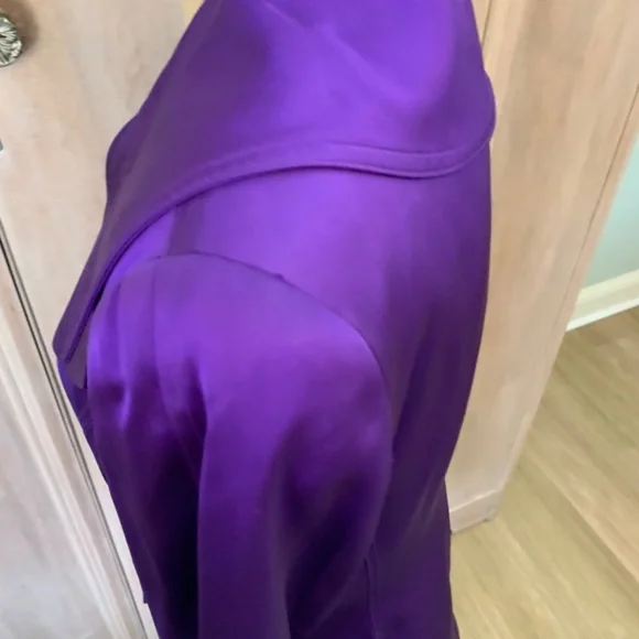 Vintage Purple Power Suit Skirt Set 90s Career Blazer & Pencil Skirt Sz 10/12